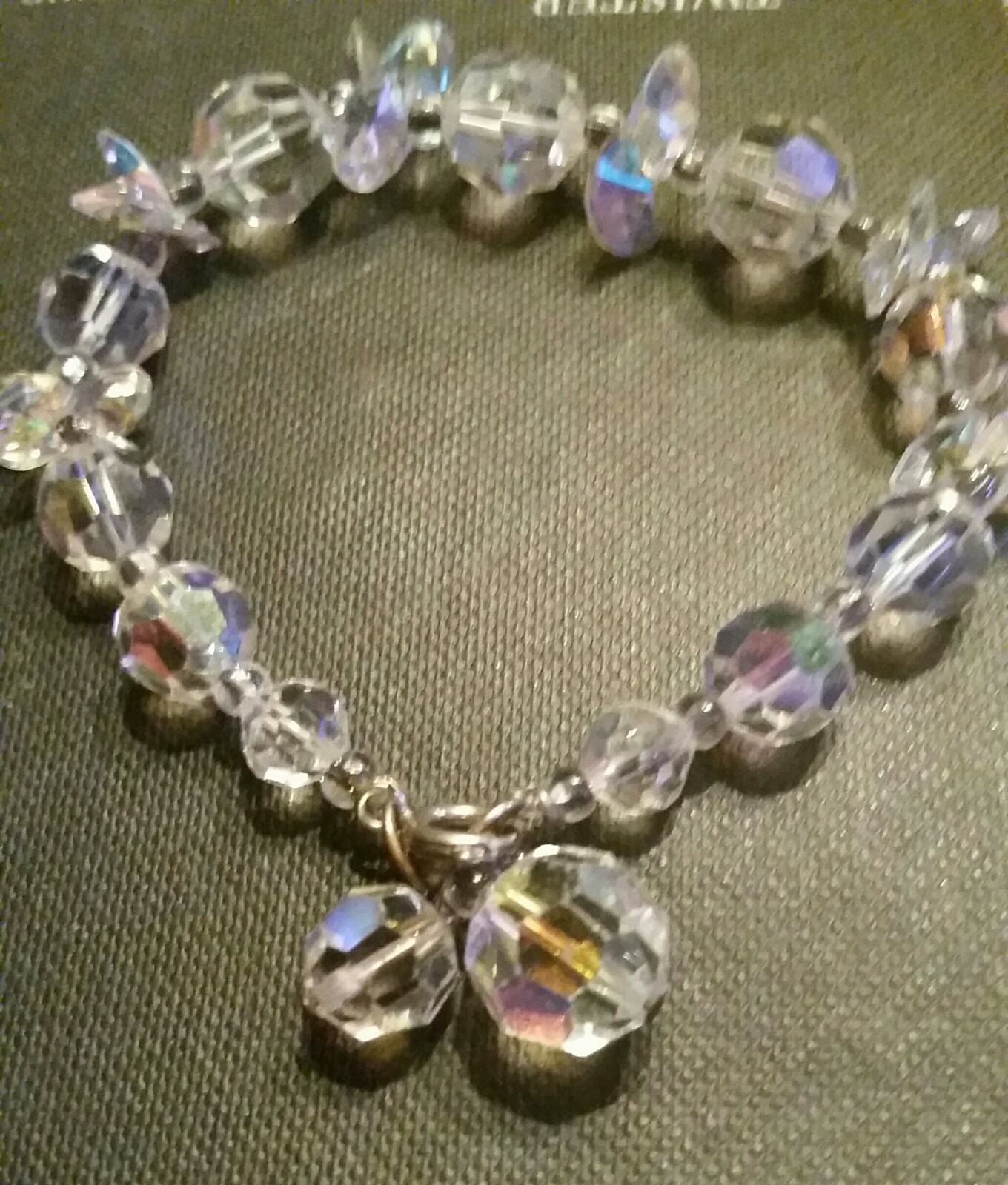 Gorgeous Vintage Aurora Borialis Crystal Collectible Antique Bracelet