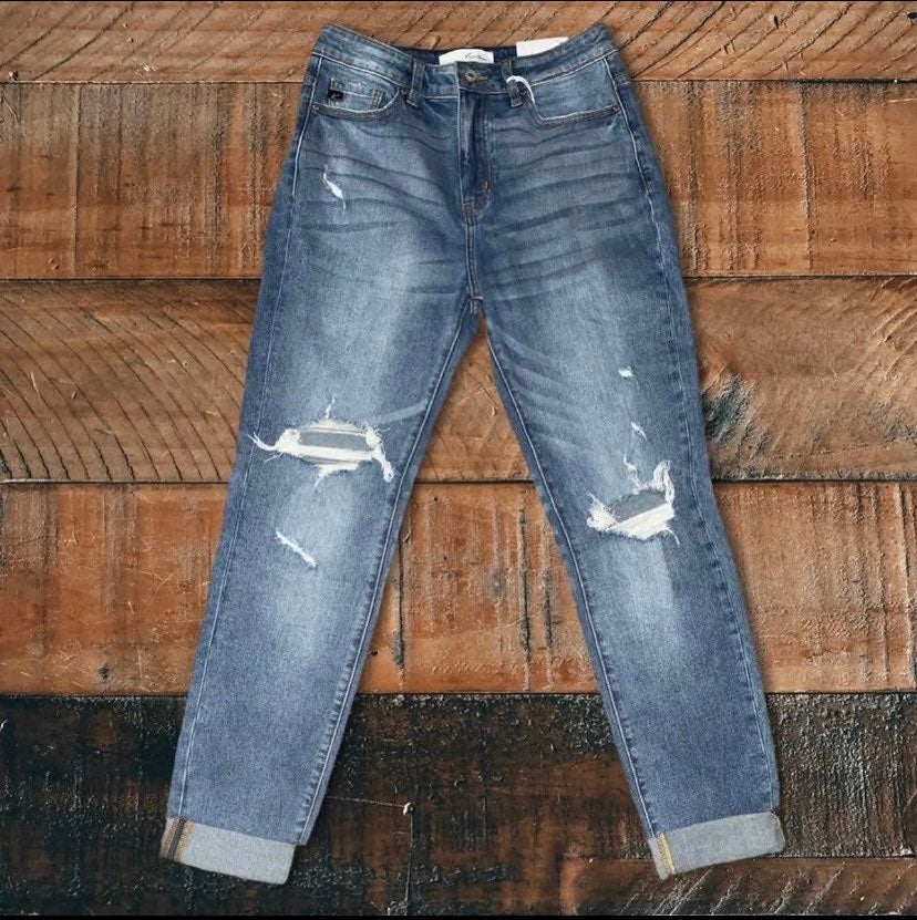 KanCan Distressed Mom Jeans Size 1