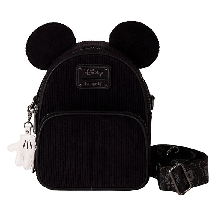 Loungefly!!!!!Mickey Mouse Classic Corduroy Mini Backpack & Crossbody Bag