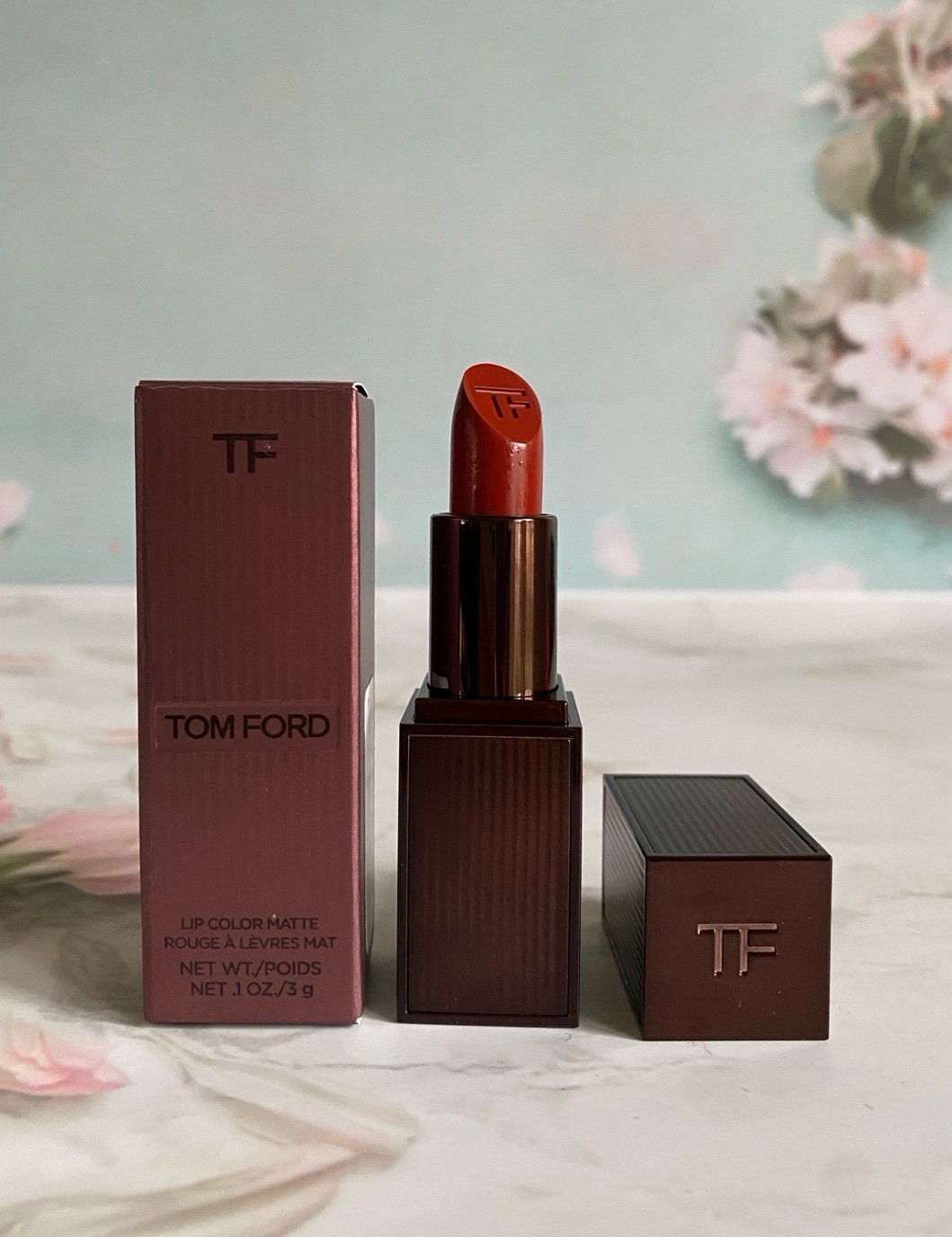 Tom Ford Lip Color Matte Lipstick 02 Rose Petal Full Size 0.1oz/3g NIB Authentic