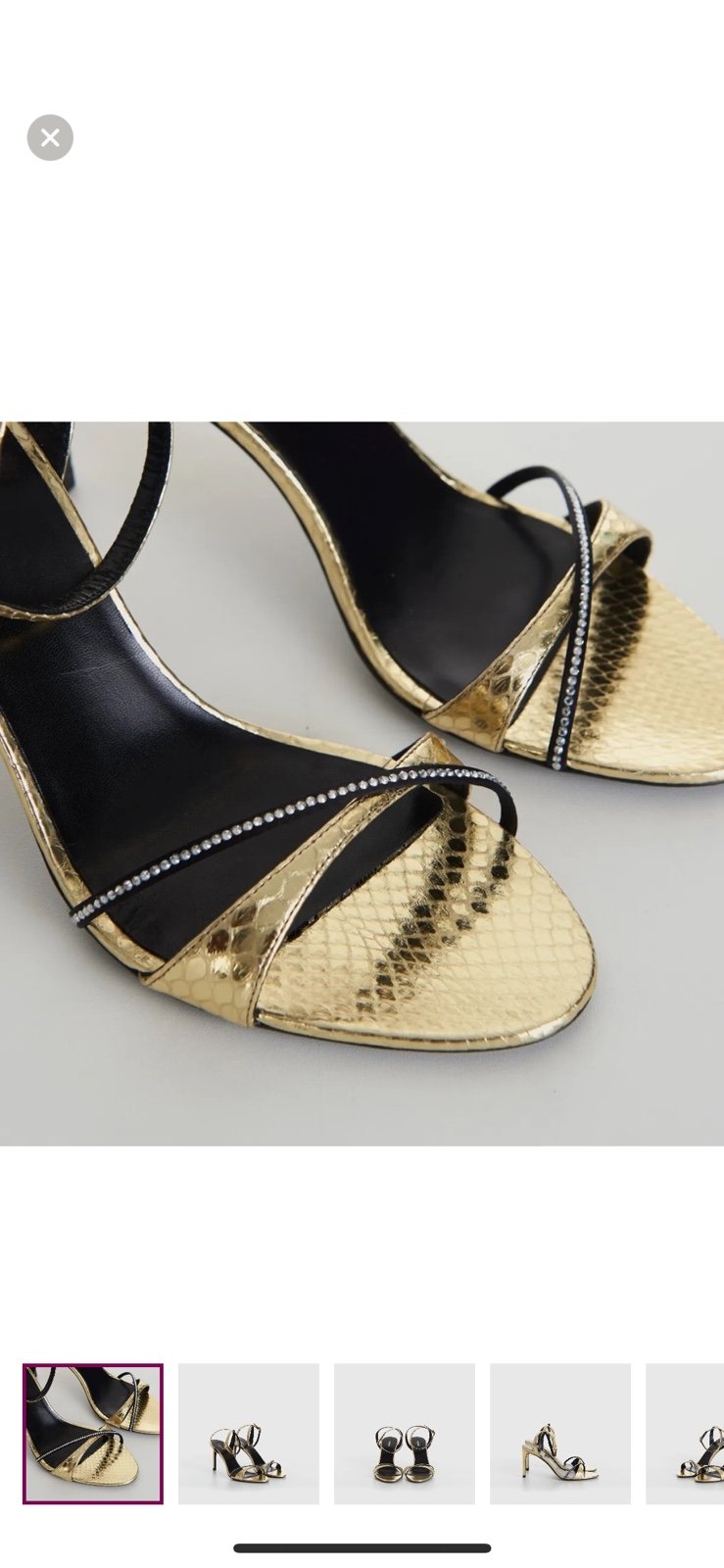 CELINE HEEL Platinum Evening High Heel Strass Sandal