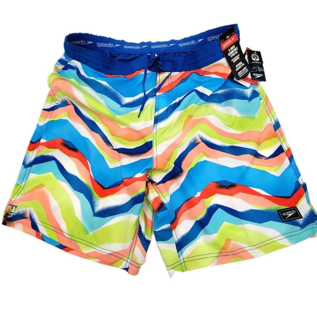 NWT Speedo Men’s Hydro Square Leg 20 Boardshort Swim Trunks in Bitter Lime 2XL