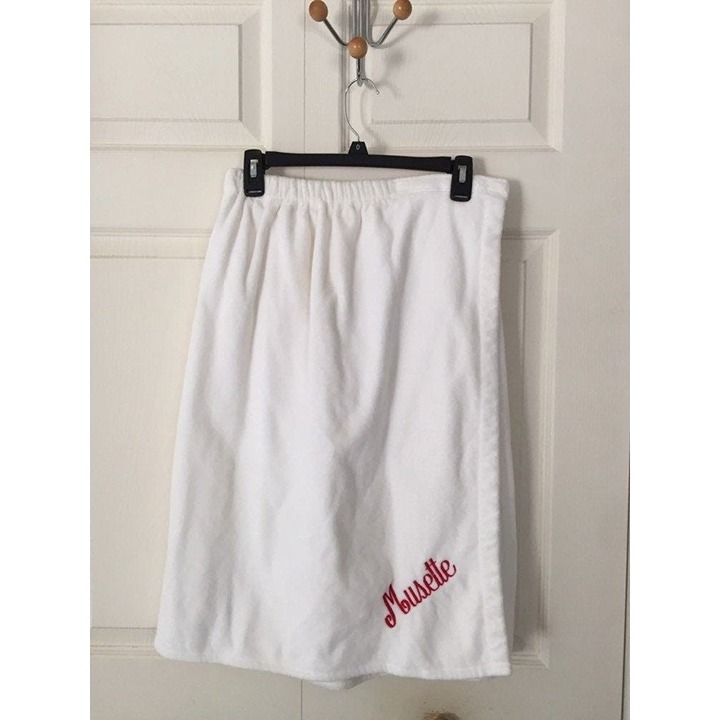 Musette Personalized Hotel & Spa Cotton Terry White Women's Spa & Shower Towel