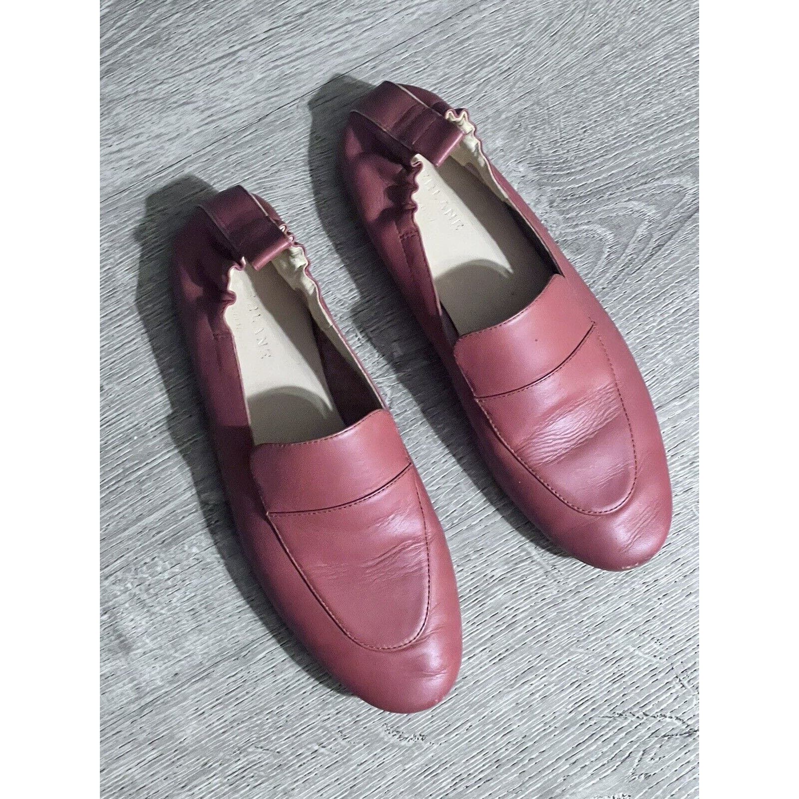 Everlane Day Glove Loafer Stretch Flats Womens Size 8 Leather Slip On Shoe EUC