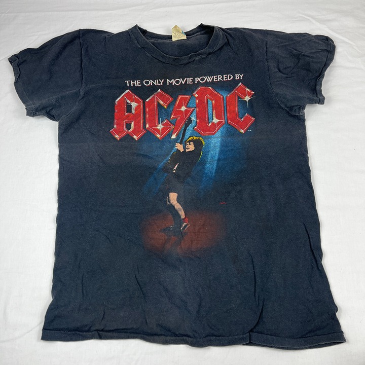 Vintage Single Stitch AC/DC Let There Be Rock T-shirt Tee 1980 Movie Womens Med