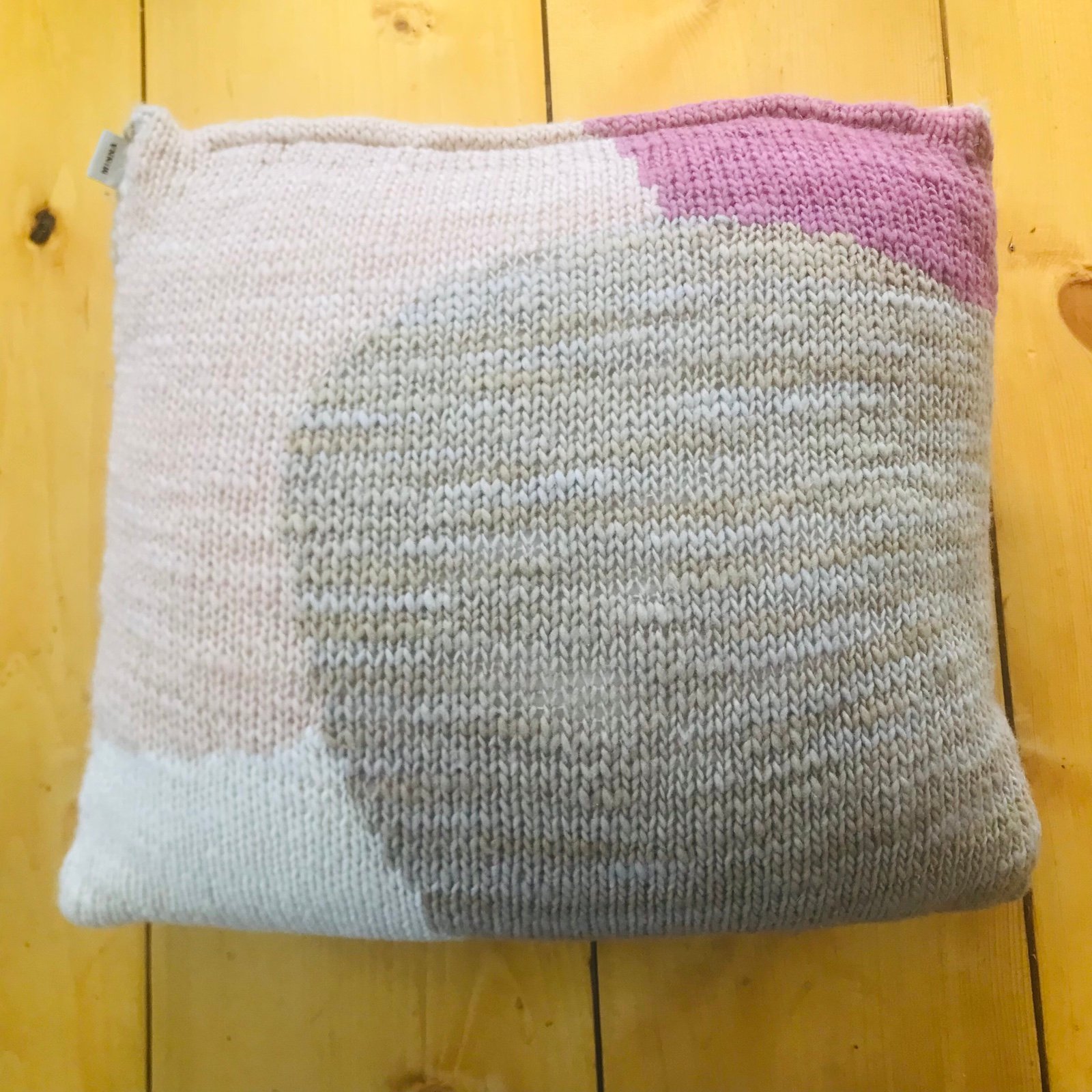 Minna Handknit Hillside Wool Throw Pillow Sustainable Ethical 18x18