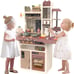 Kids Play Kitchen Set with Lights & Sounds, 65pcs, Cooking Stove, Sink, Steam, P