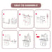 Kids Play Kitchen Set with Lights & Sounds, 65pcs, Cooking Stove, Sink, Steam, P