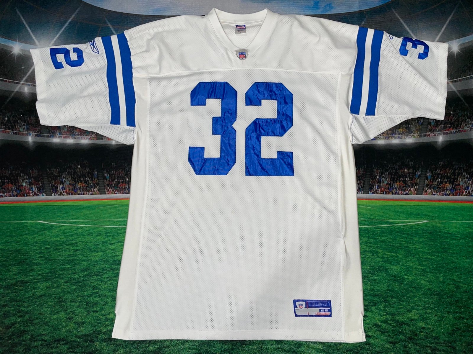 Vintage Indianapolis Colts Edgerrin James #32 Reebok Jersey Sz 56 Preowned