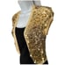 DESING HISTORY Shrug Gold Sequins Cropped Crochet Vest Size S