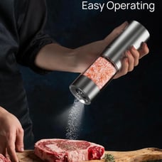 Electric Salt and Pepper Grinder Set Rechargeable with 6 Adjustable Coarseness,