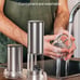 Electric Salt and Pepper Grinder Set Rechargeable with 6 Adjustable Coarseness,
