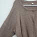 Made With Love Womens XL Snap Front Cardigan Sweater Taupe Round Neck Soft Boxy