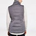 CALIA Asymmetric High Collar Quilted Vest Gray