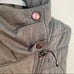 CALIA Asymmetric High Collar Quilted Vest Gray