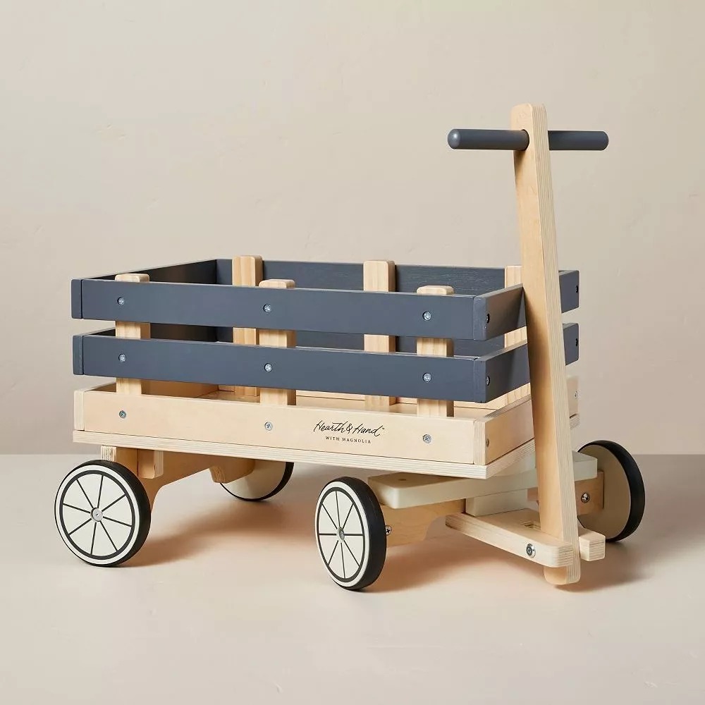 Hearth & Hand with Magnolia Wooden Toy Wagon for Kids Ages 1.5 - 6 Years