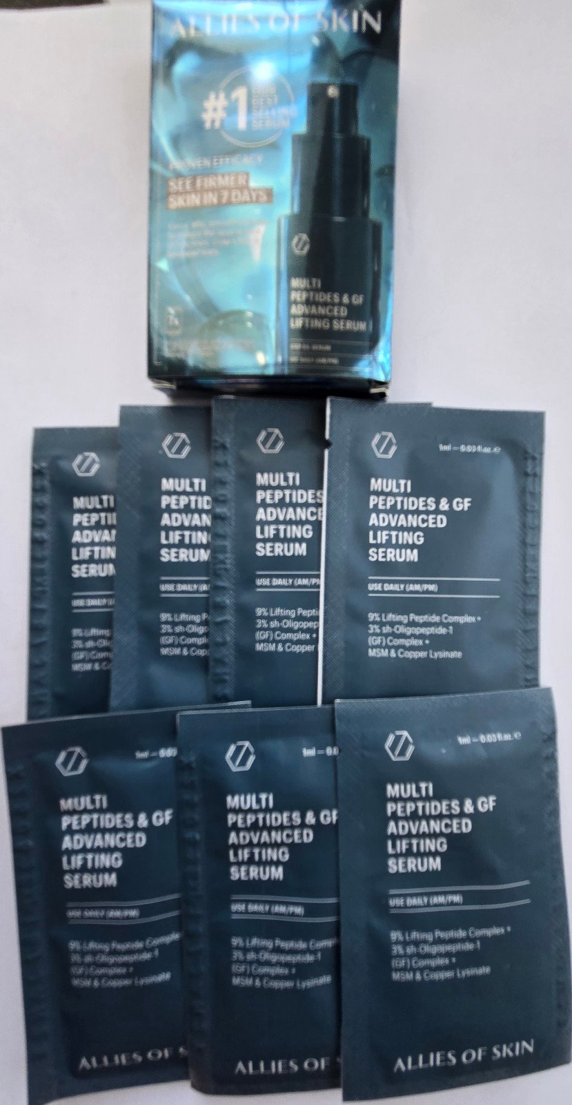 ALLIES OF SKIN Multi Peptides & GF Advanced Lifting Serum, 7 samples/1ml(0.03oz)