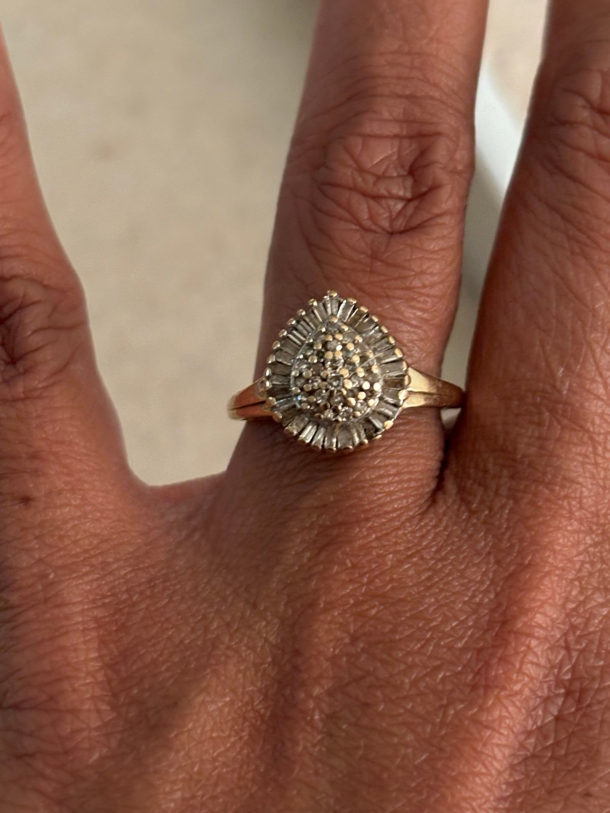 10k Yellow Gold Diamond Engagement Ring