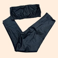 Commando Faux Leather Bandeau Set