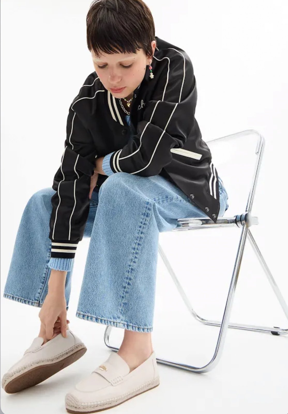 COACH CAP49 Women's Loafer Espadrille Chalk White New In Box, authentic