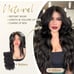 24 inch human hair blend black invisible wire hair extensions