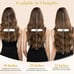 24 inch human hair blend black invisible wire hair extensions