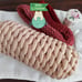 Armknitted Special Throw Pillow in begie color
