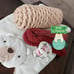 Armknitted Special Throw Pillow in begie color