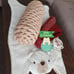 Armknitted Special Throw Pillow in begie color
