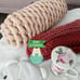 Armknitted Special Throw Pillow in begie color