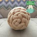 Armknitted Special Throw Pillow in begie color