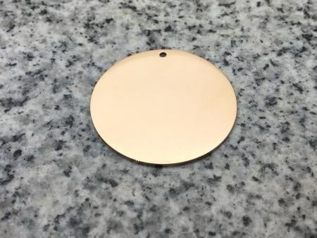 40 premium 1 1/2 (38mm) Rose gold round blank w/ hole, 22g