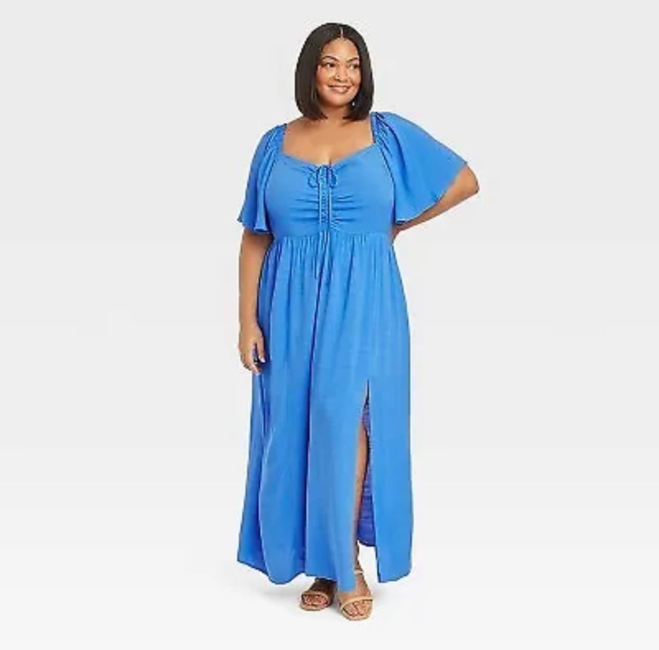 Ava Viv Flutter Sleeve Maxi Dresses for Women Mercari