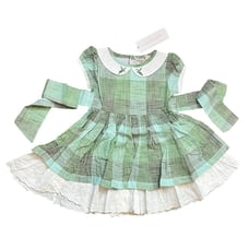 NWT Well Dressed Wolf Green Plaid Holiday Dress 3T