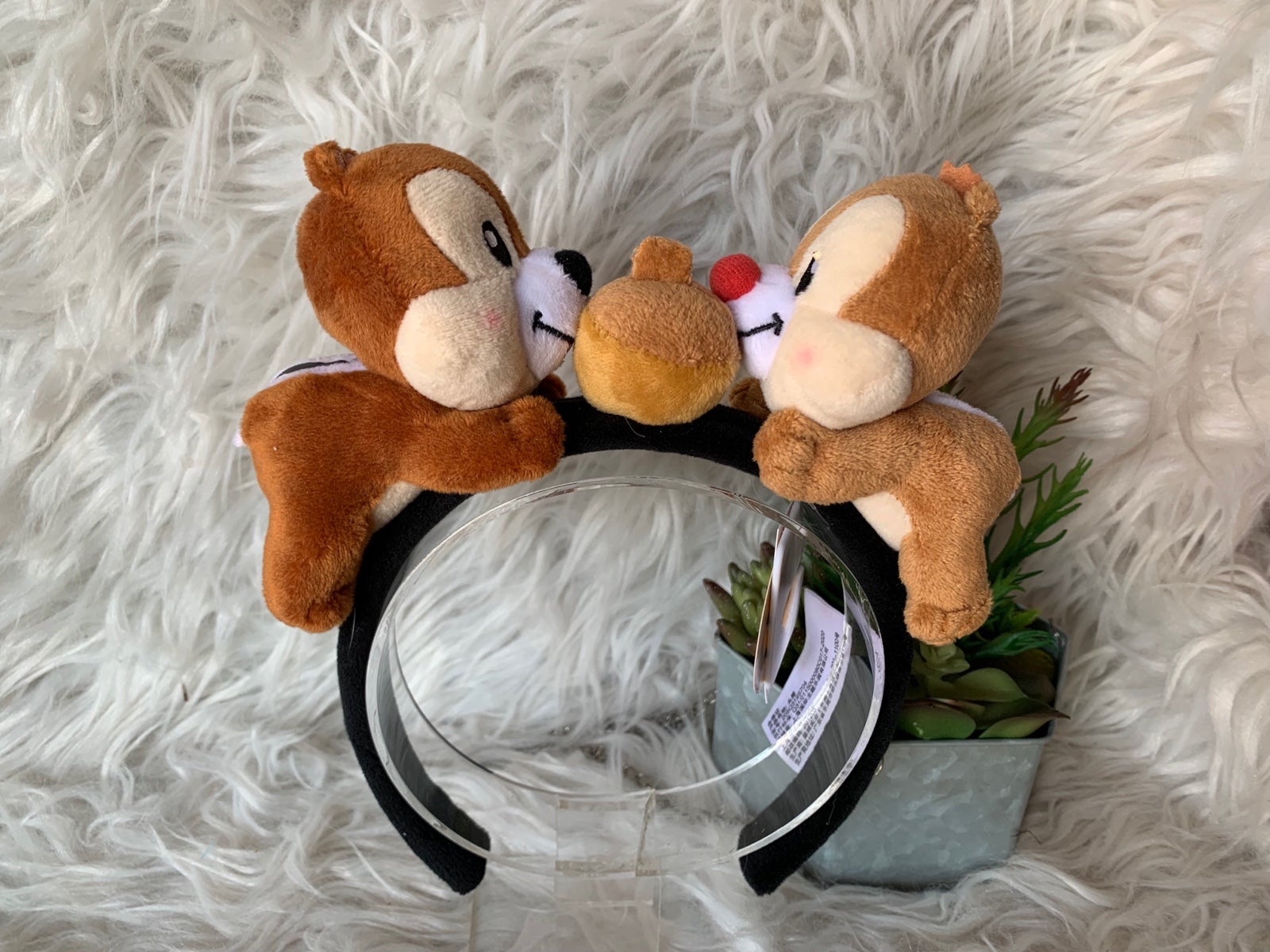 Disney Authentic Chip and Dale Cute plush Ear Headband