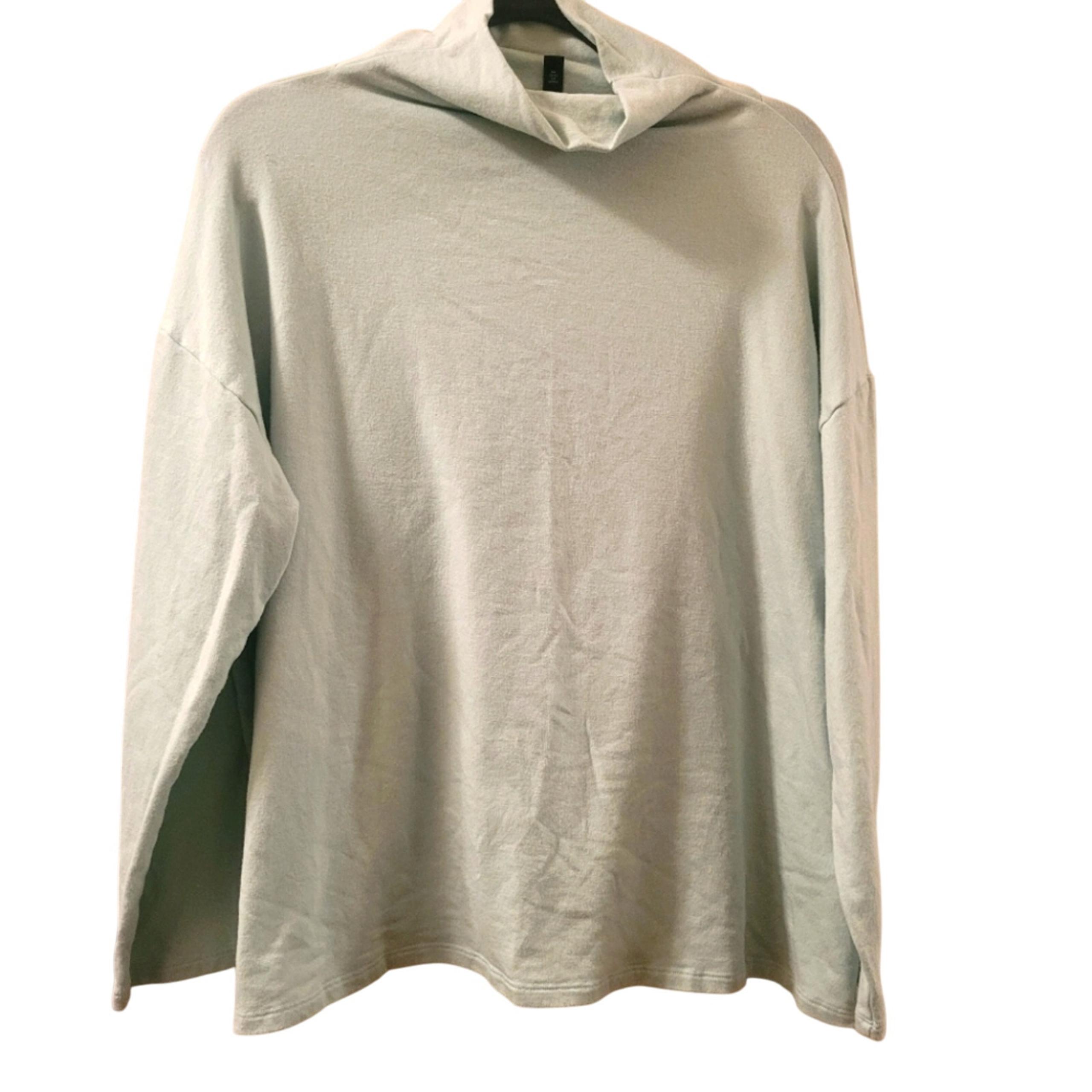 Eileen Fisher Womens Turtle Neck Sweater Light Green Size  L USA Made
