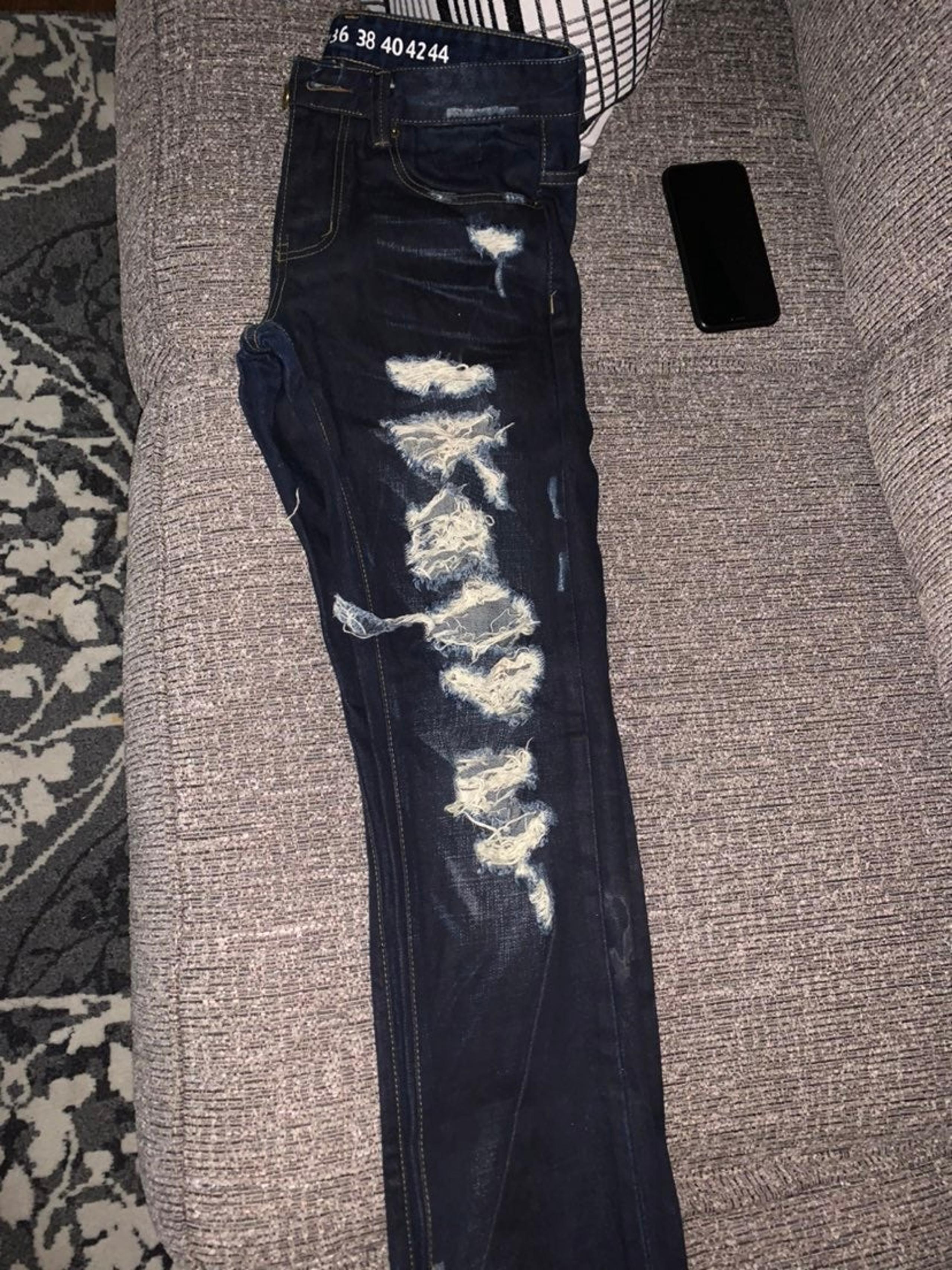 Men S 30 Denim Cut Navy Blue Jeans!!!