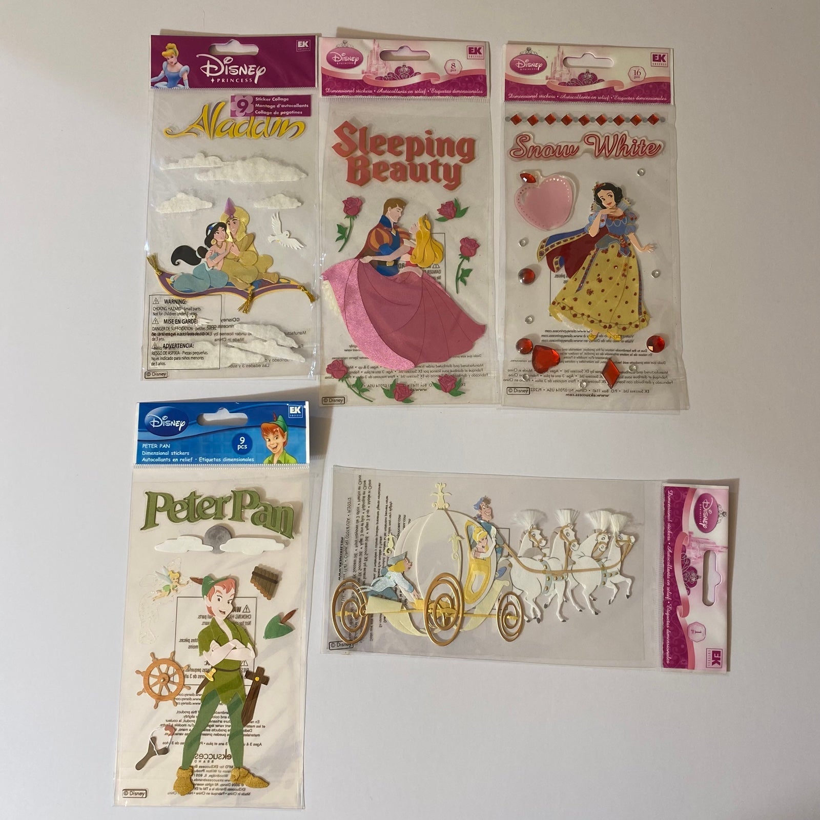 EK Success Disney Princesses & Peter Pan Scrapbook Stickers