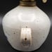 Vintage Signed Pottery Jug Oil Lamp With Winter Barn Scene