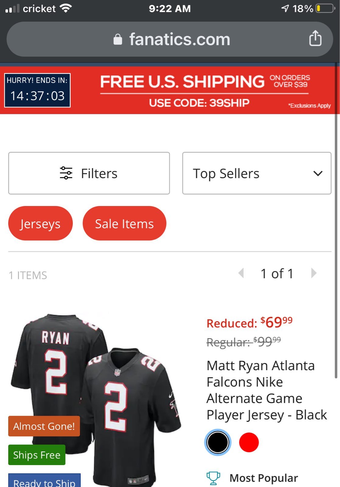 Atlanta Falcons Matt Ryan Jersey