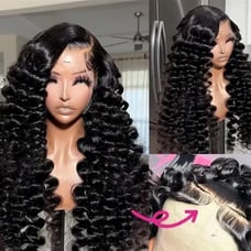 28 Inch Loose Curly Wave Lace Front Wig