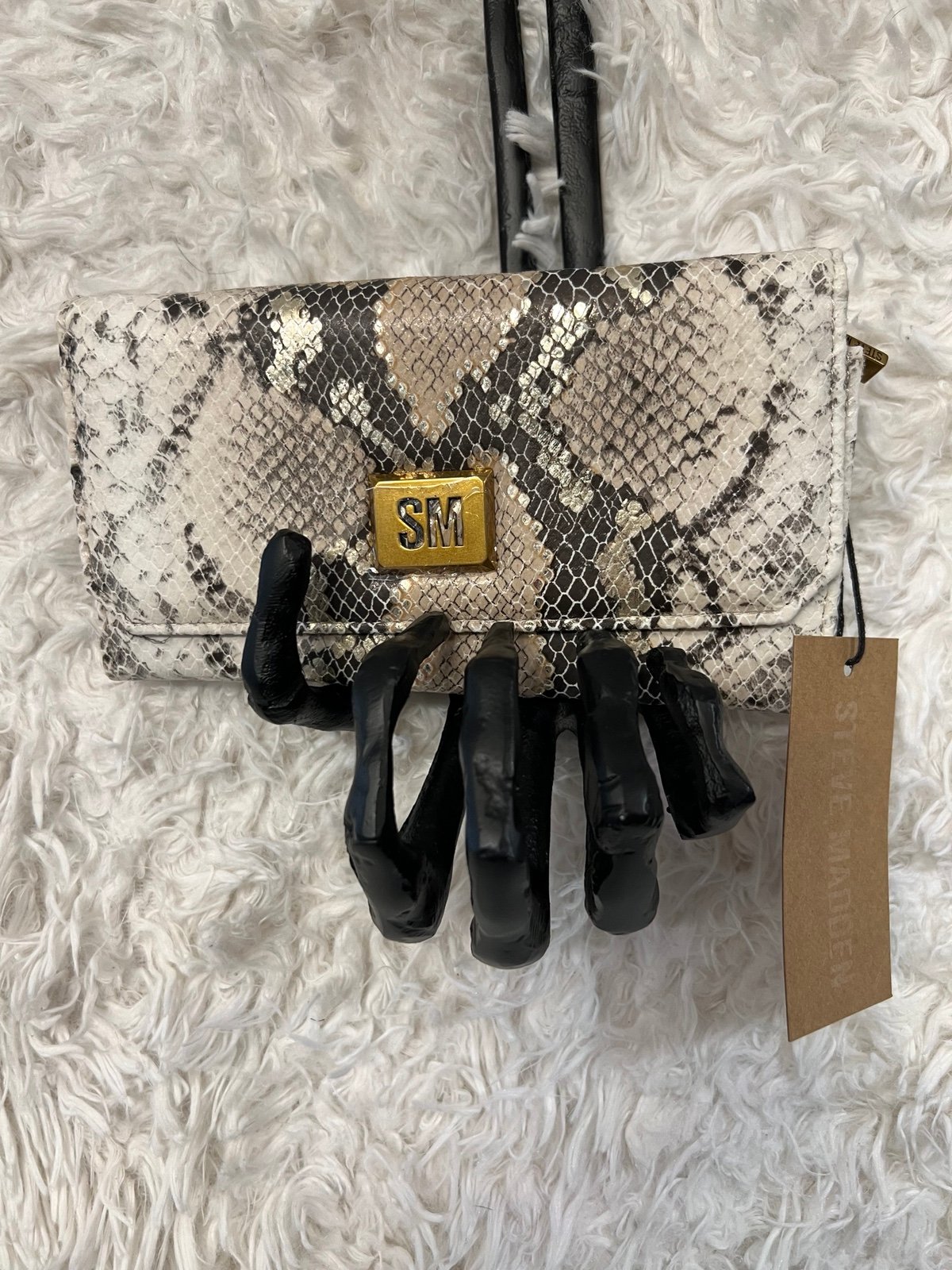 NWT-STEVE MADDEN SNAKESKIN METALLIC BEAUTIFUL WALLET