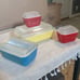 Vintage Pyrex Primary Colors refrigerator set