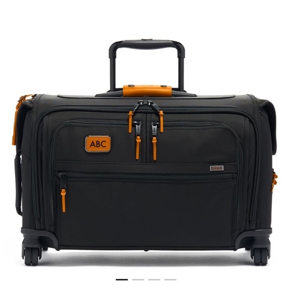 Tumi Alpha Carry-On 4-Wheel Spinner Garment Bag Suitcase + Tan Kit