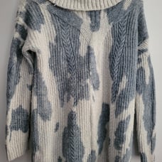 Anthropologie Pilcro Cowl Neck Tunic Sweater Womens Medium Oversized Fit Ivory