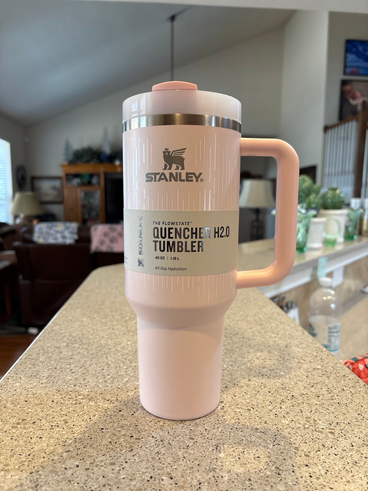Stanley Quencher H2.0 Tumbler Pink Soft Rain Bloom