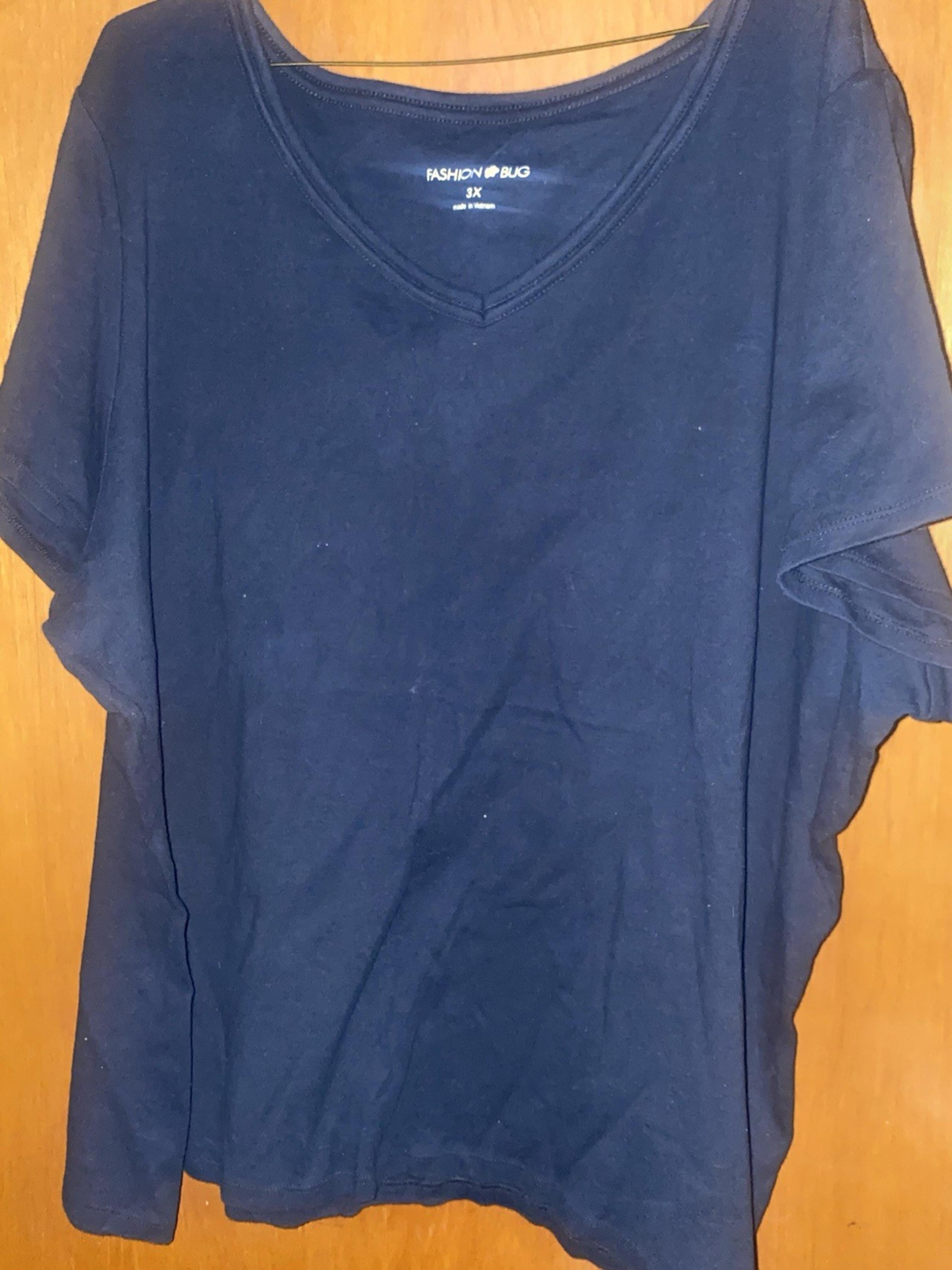 Women's Fashion Bug Cotton Blend T-Shirt, Black Size 3X