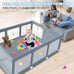 74''x50'' Large Baby Playpens for Babies and Toddlers, Playpen Indoor.