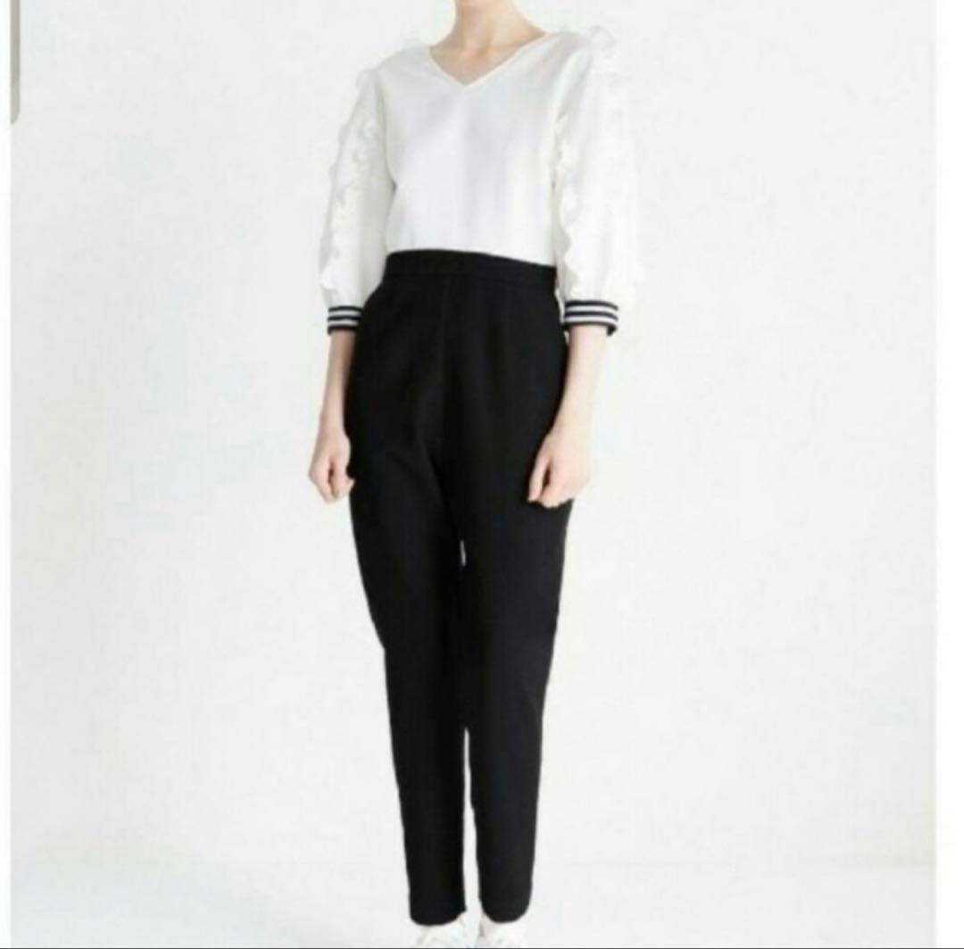 ワンピなど最旬ア！ Jumpsuit, Sabrina Balcony at Borders All-in-One, Overalls Frill サロペット・オーバーオール・オールインワン