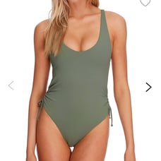 Body Glove Ibiza MISSY Ribbed One Piece in cactus green